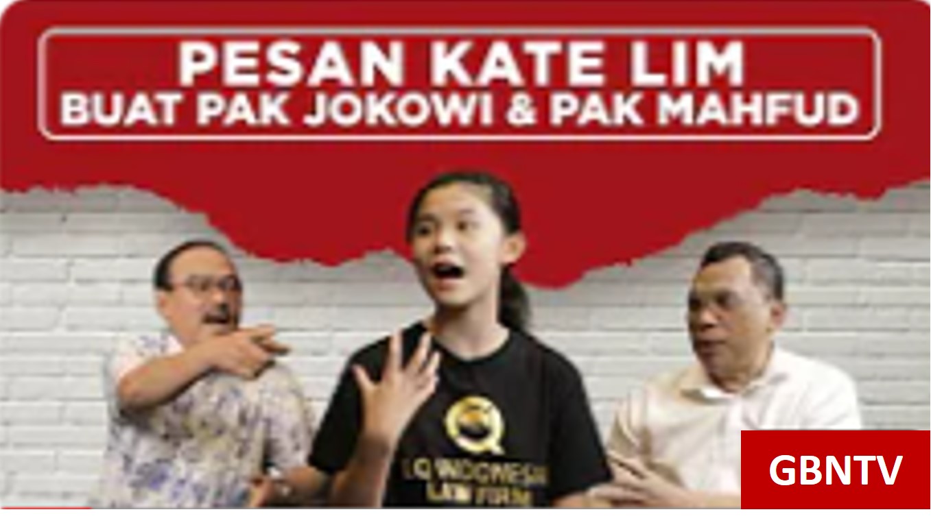 Pesan Kate Lim Buat Pak Jokowi dan Pak Mahfud